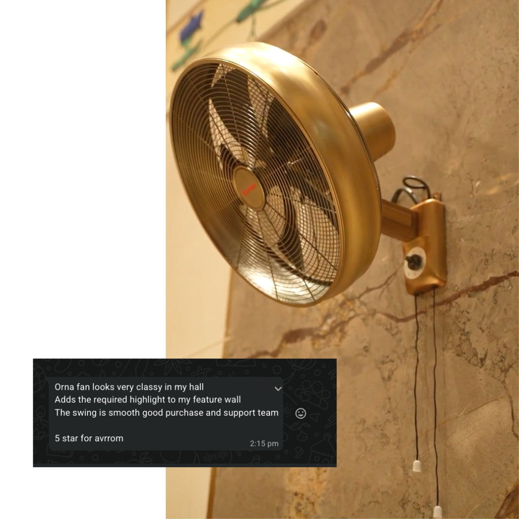 Avrrom Orna Wall Fan – A Steel Designer Wall Fan