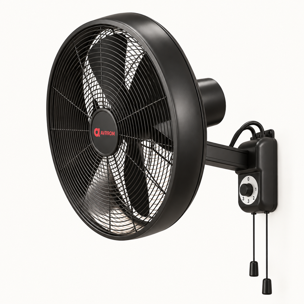 Avrrom Orna Black Wall Fan – A Steel Designer Wall Fan