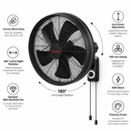 Avrrom Orna Black Wall Fan – A Steel Designer Wall Fan