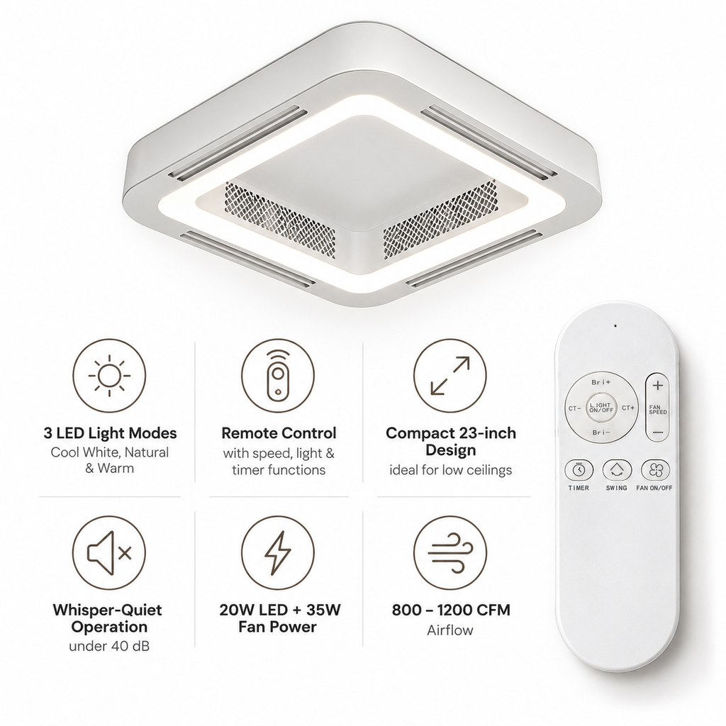 Airova Smart Bladeless LED Ceiling Fan