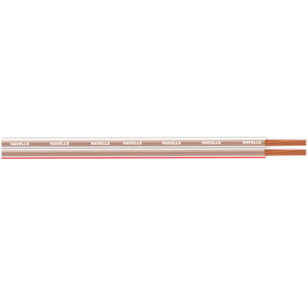 Havells Transparent Twin Flat Speaker Cables 2x1 sqmm