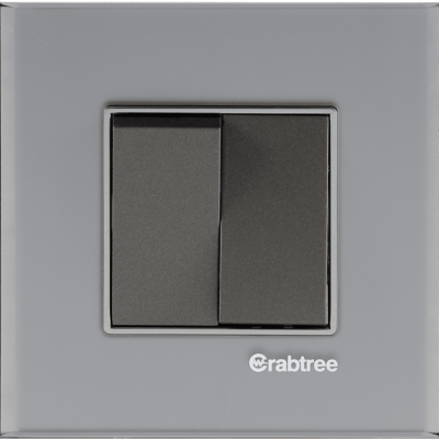 Havells Signia Grande 2 M Silver Sheen Glass Outer Plate