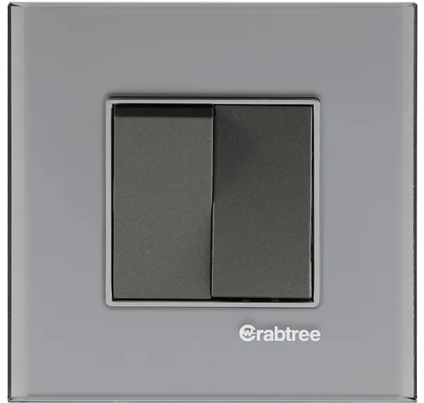 Havells Signia Grande 2 M Silver Sheen Glass Outer Plate