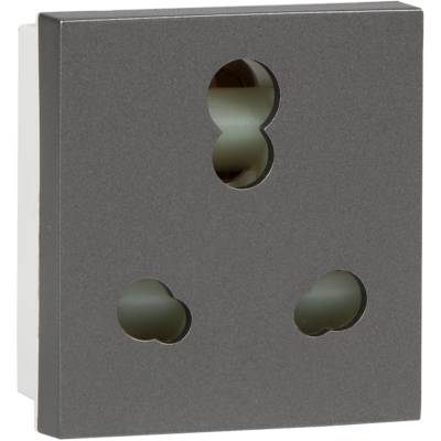 Havells Athena 10A/25A  shuttered socket Grey
