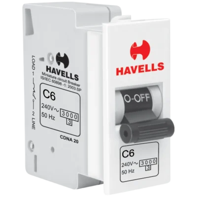 Havells Coral 6 A SP C Mini MCB white