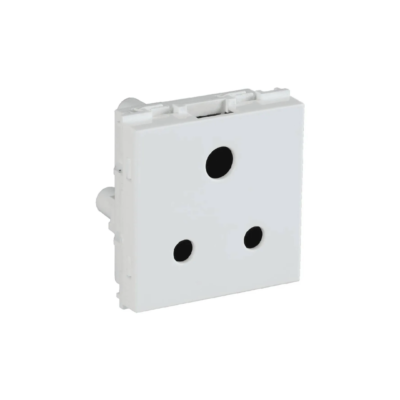 Signia 6 A 3 Pin Shuttered Socket White